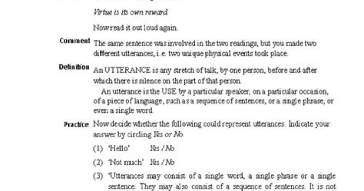 A Comprehensive Guide to Sentences and Utterances in Linguistics