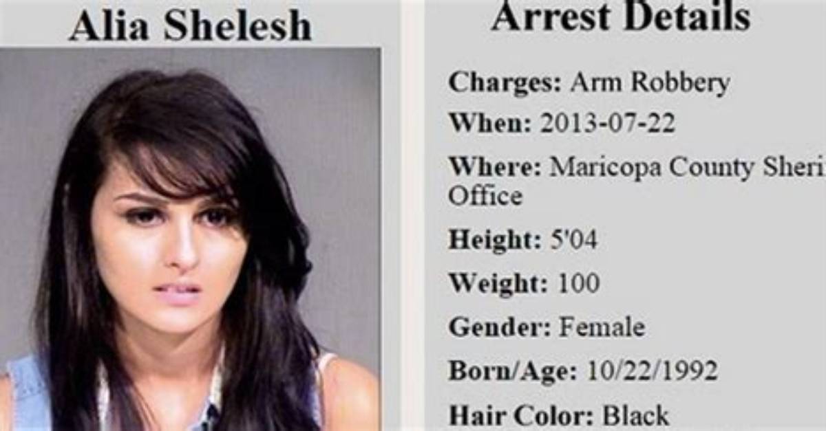 Alia Shelesh Mugshot, Sssniperwolf Robbery Accusation and Charges ·