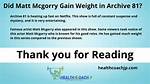Did Matt Mcgorry Gain Weight for Archive 81? How Did He Get So Fat?