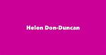 Helen Don Duncan Obituary