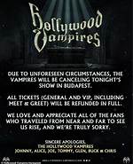 Hollywood Vampires Cancel Budapest Concert Leaving Fans Disappointed