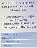 How Is Fate Shown in Beowulf