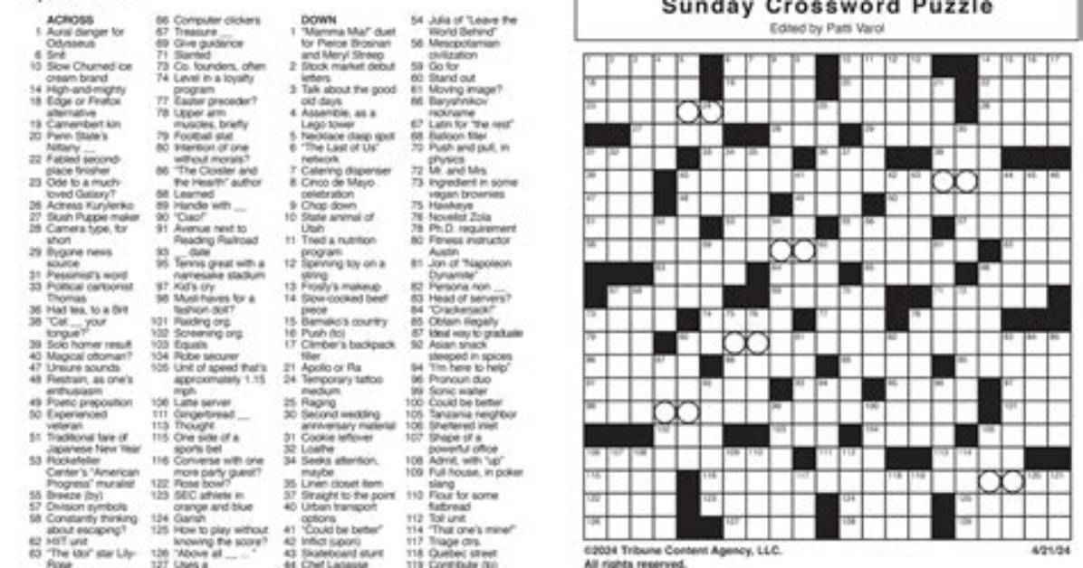 La Times Three, So They Say Crossword Clue Answers with 5 Letters