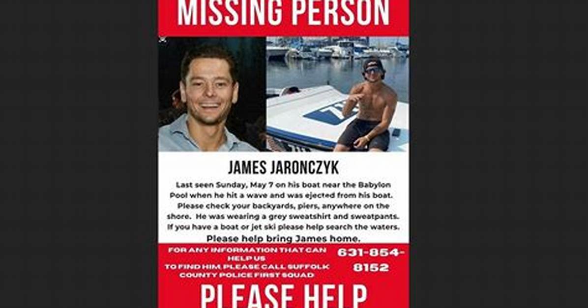 Missing Boater James Jaronczyk Wife Was He Married? Parents and Case Update