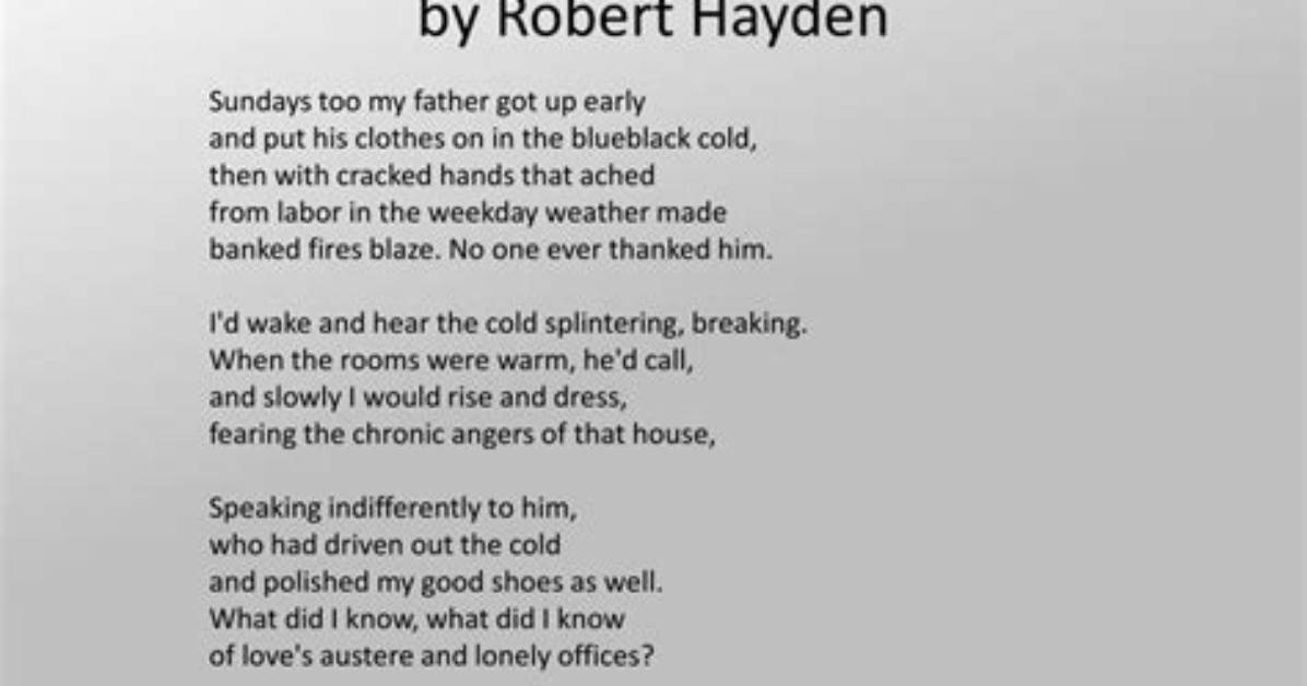 The Chilling Imagery of "Those Winter Sundays"