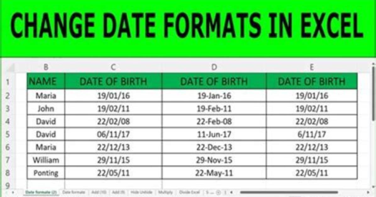 The Comprehensive Guide to Date Formats in Excel