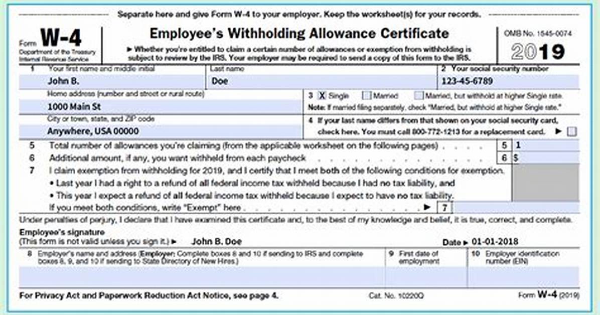 The Optimal Number of W-4 Allowances: a Comprehensive Guide
