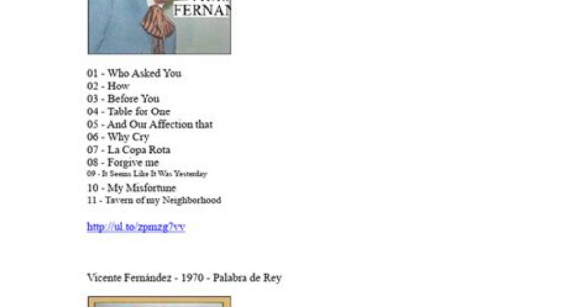 The Ultimate Vicente Fernandez Discography: a Comprehensive Collection of His Musical Legacy